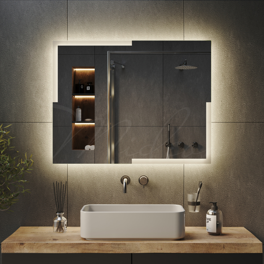 Зеркало «Твид»  с интерьерной подсветкой — фото 5