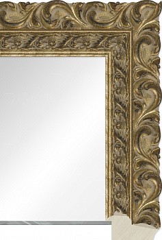 Зеркало «Ирис» темное золото